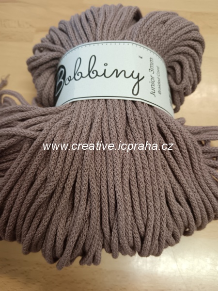 Bobbiny šňůry Junior 100m/3mm - Mauve